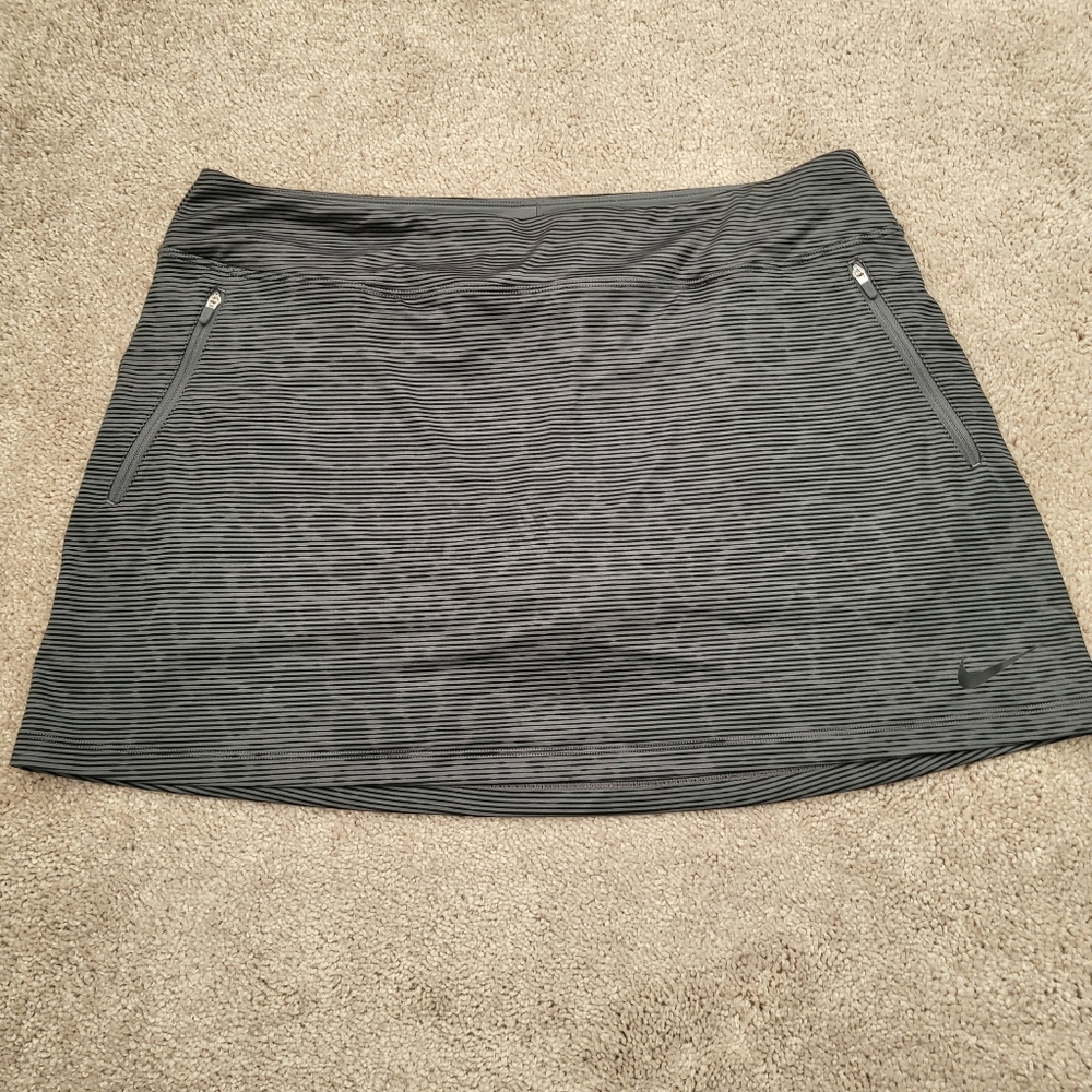 Nike Black and Gray Mini Skirt